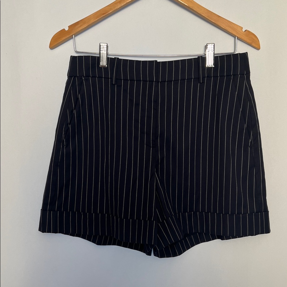 NWOT / JCrew Collection high-rise short in pinstripe Italian wool blend - Picture 2 of 5